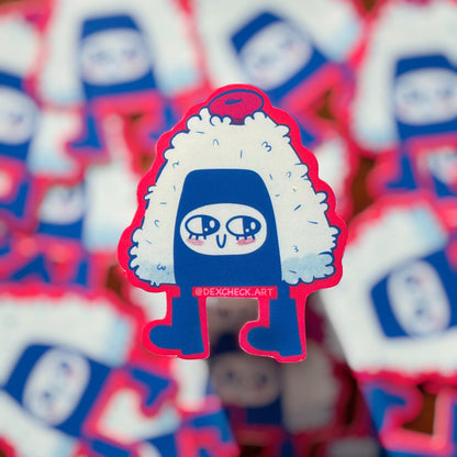 Onigiri sticker | Matte vinyl | water resistant | japanese snack!